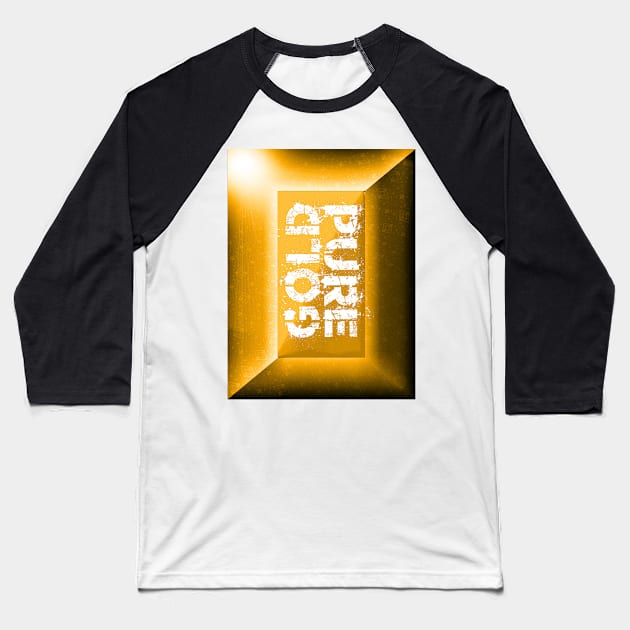 Pure Solid Gold Price Investments Baseball T-Shirt by PlanetMonkey